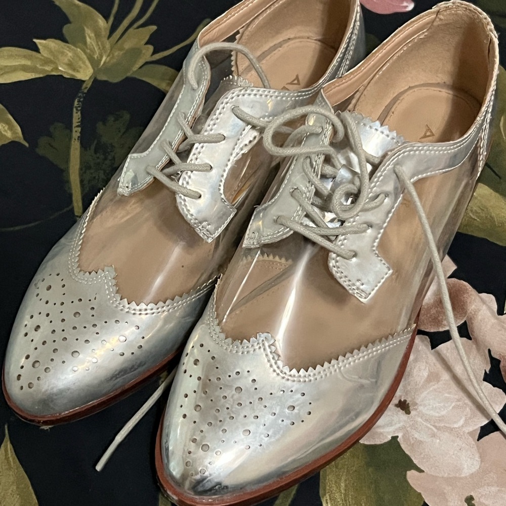 Silver Aldo Oxford Women's Shoes